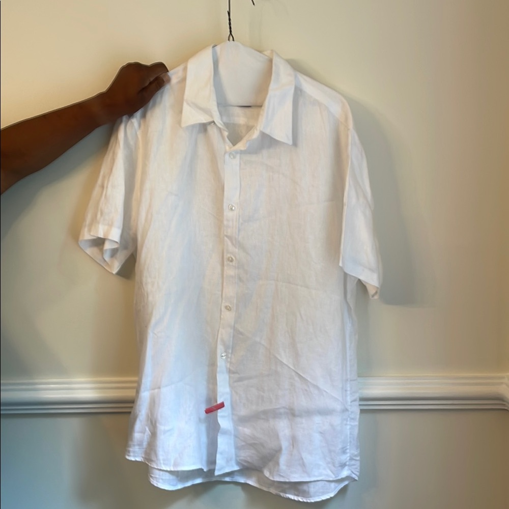 Michael Kors White Casual Button Down Shirt
